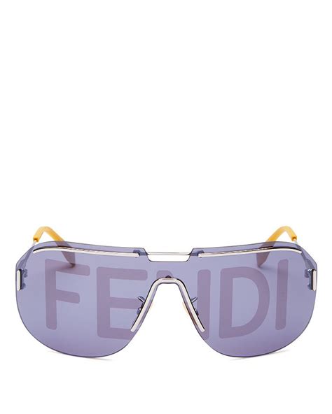 99mm shield sunglasses fendi|Fendi Unisex Logo Print Shield Sunglasses 99mm .